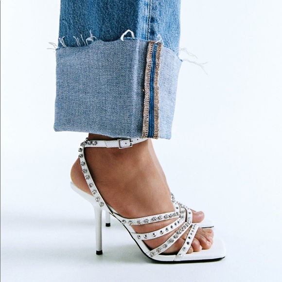 ZARA | High Heels Studded Sandals - Picture 5 of 7